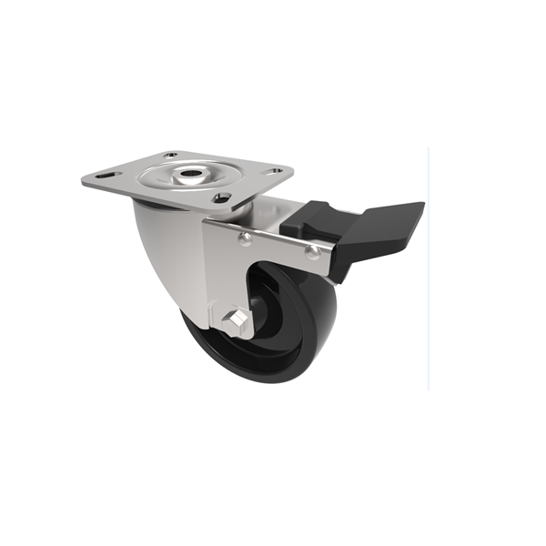 Ditherm Plate Swivel Castor Brake 100mm 200kg Load