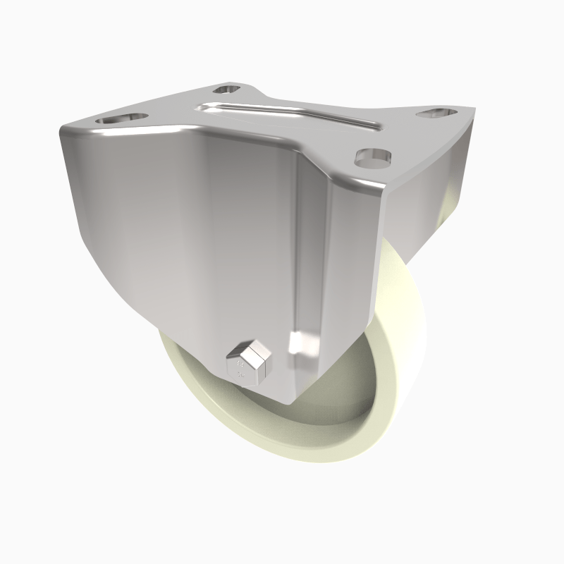 Nylon Plate Fixed Castor 100mm 180kg Load