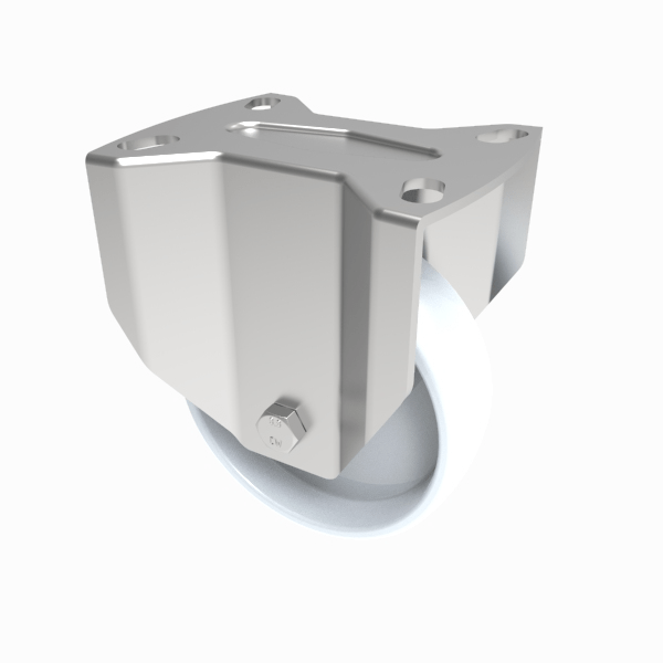 Nylon Plate Fixed Castor 100mm 200kg Load