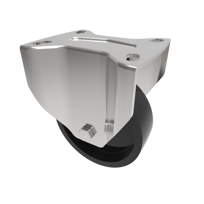 Thermoplastic Plate Fixed Castor 80mm 220kg Load