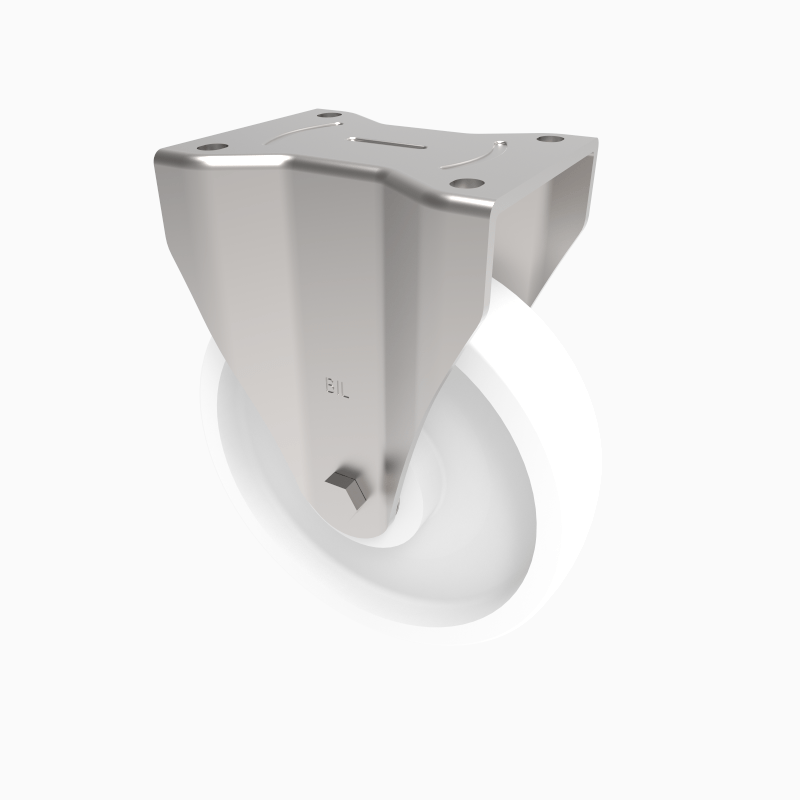 Nylon Plate Fixed Castor 200mm 1000kg Load