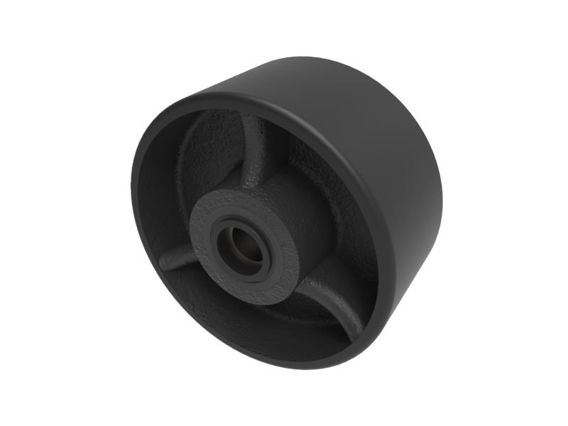 Steel - Ductile 200mm Taper Bearing Wheel 3600kg Load