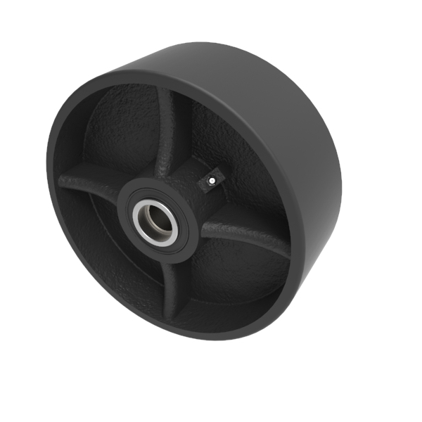 Steel - Ductile 250mm Taper Bearing Wheel 5450kg Load