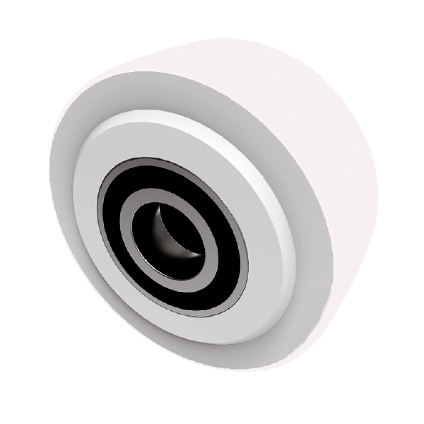 Nylon 300mm 75mm Bore Ball Bearing Wheel 10000kg Load