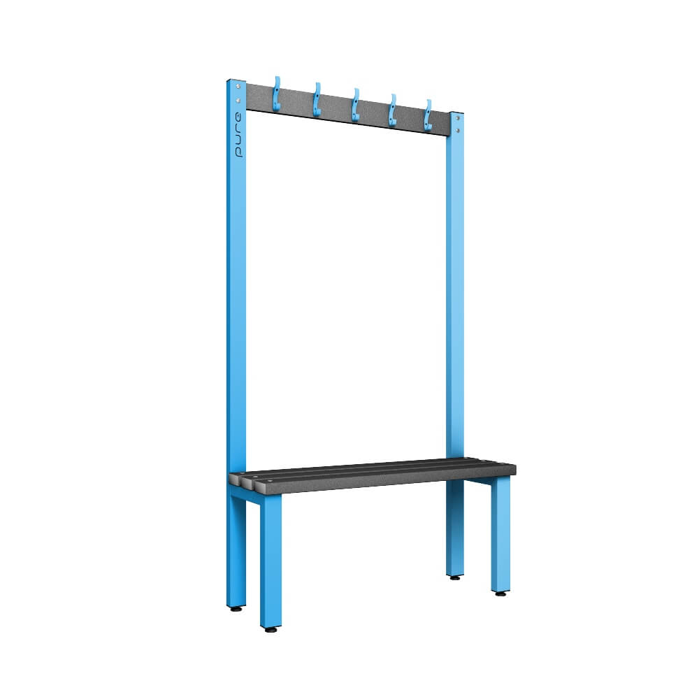 Cloakroom Bench and Coat Hook Rail 1000mm
