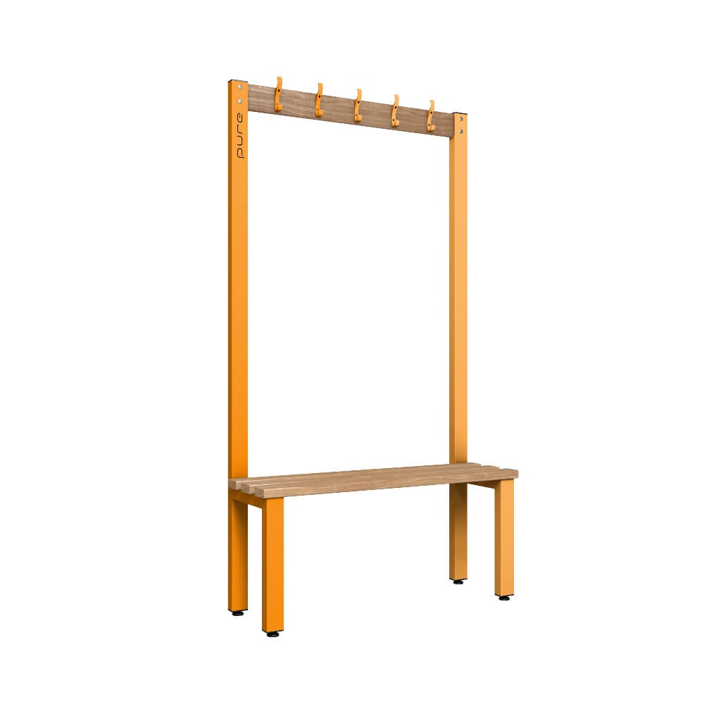 Cloakroom Bench and Coat Hook Rail 1000mm