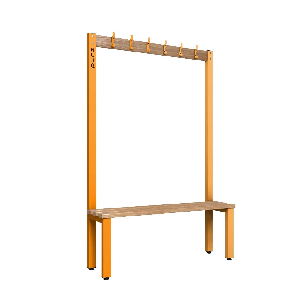 Cloakroom Bench and Coat Hook Rail 1200mm