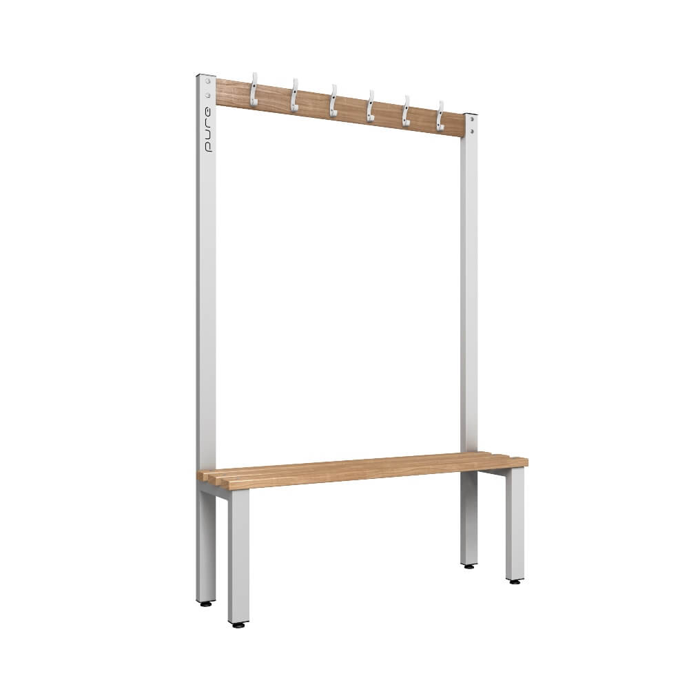 Cloakroom Bench and Coat Hook Rail 1200mm