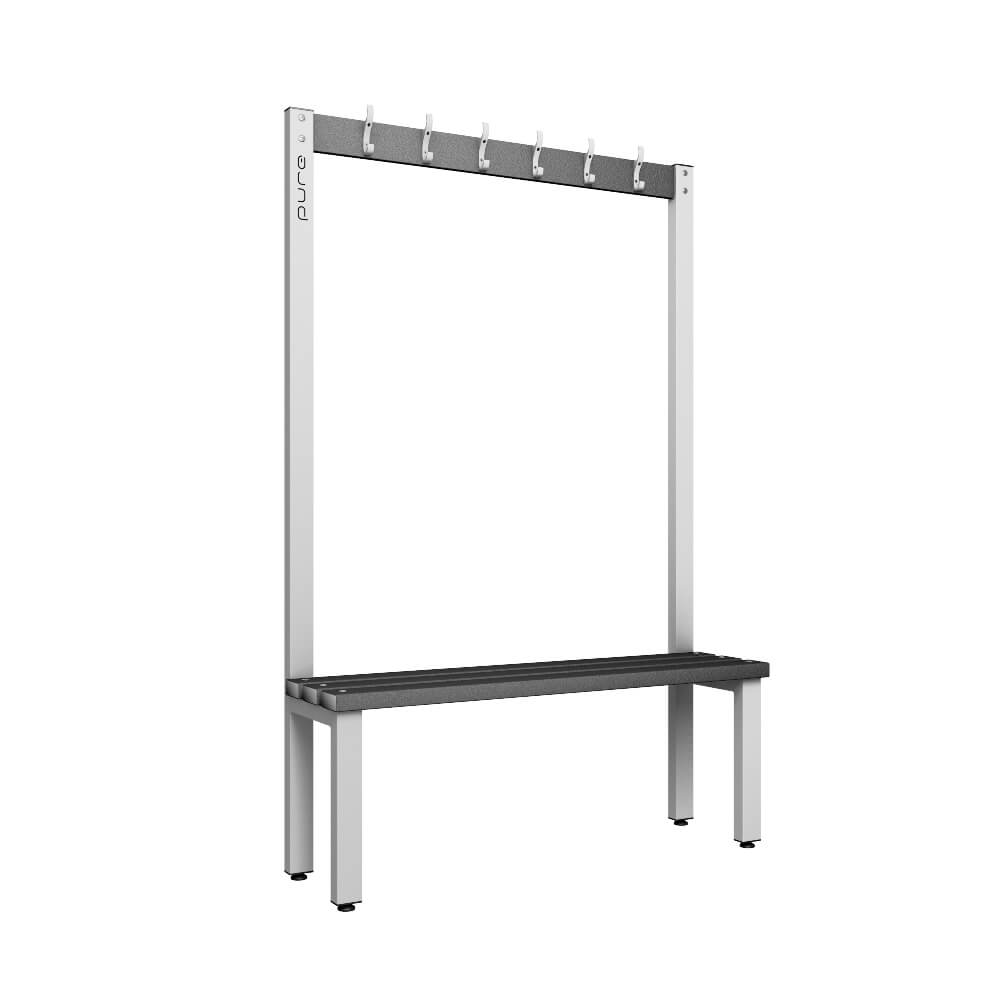Cloakroom Bench and Coat Hook Rail 1200mm