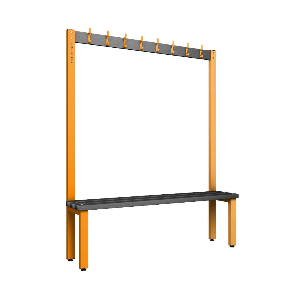 Cloakroom Bench and Coat Hook Rail 1500mm