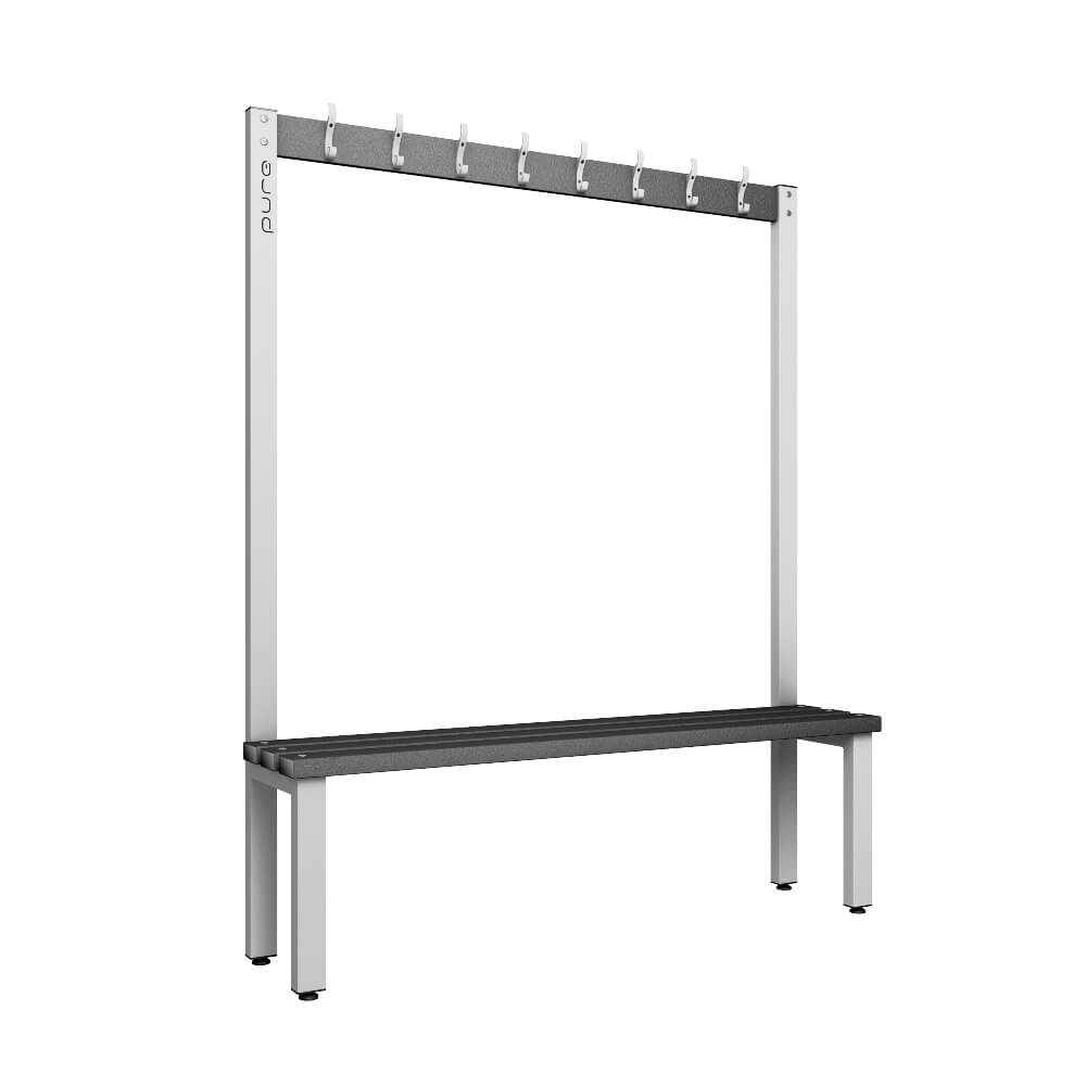 Cloakroom Bench and Coat Hook Rail 1500mm