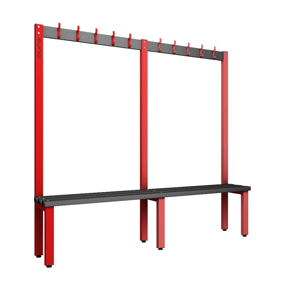 Cloakroom Bench and Coat Hook Rail 2000mm