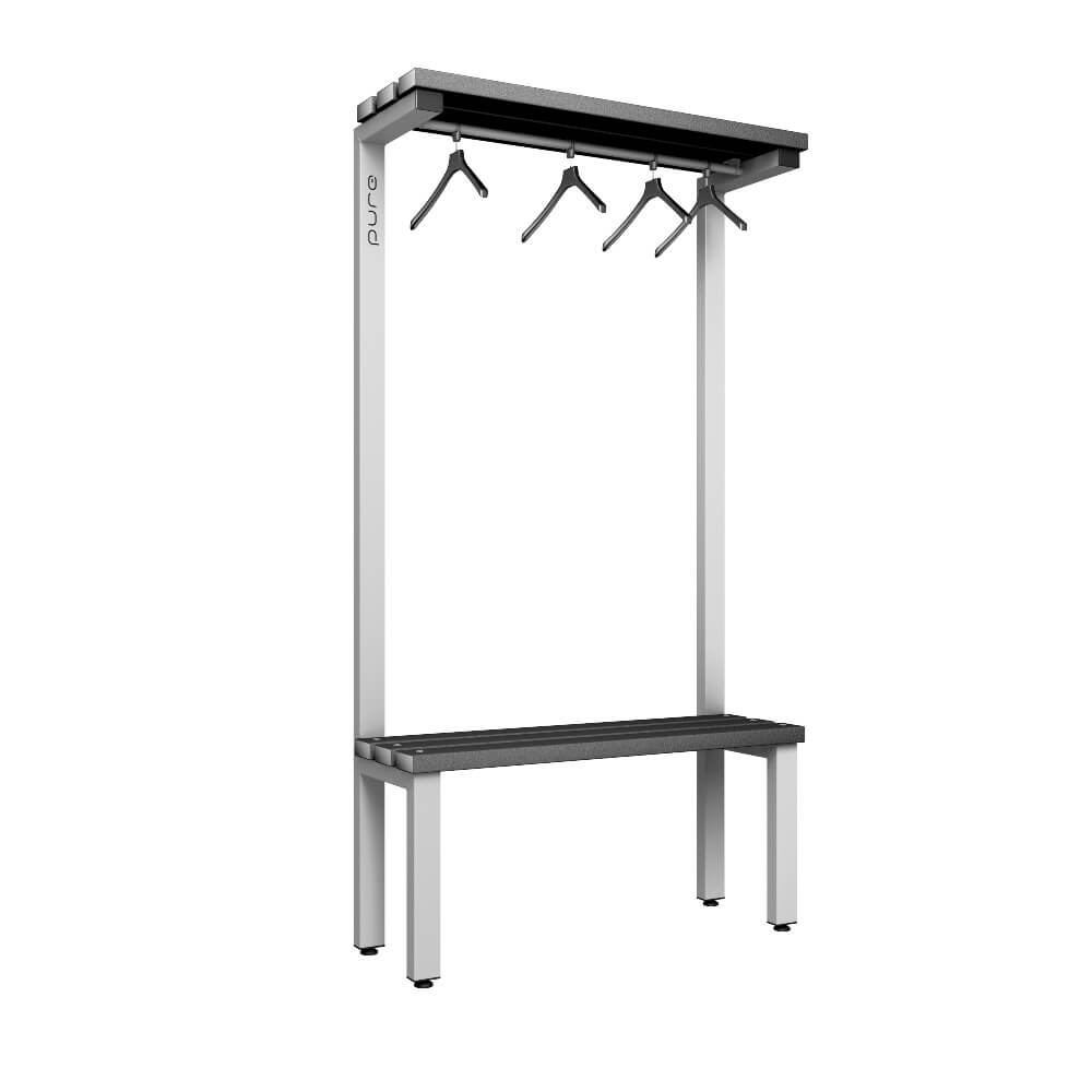 Cloakroom Bench and Hanger Rail 1000mm