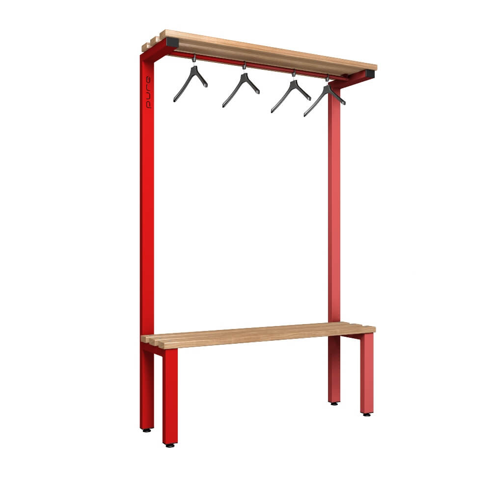 Cloakroom Bench and Hanger Rail 1200mm