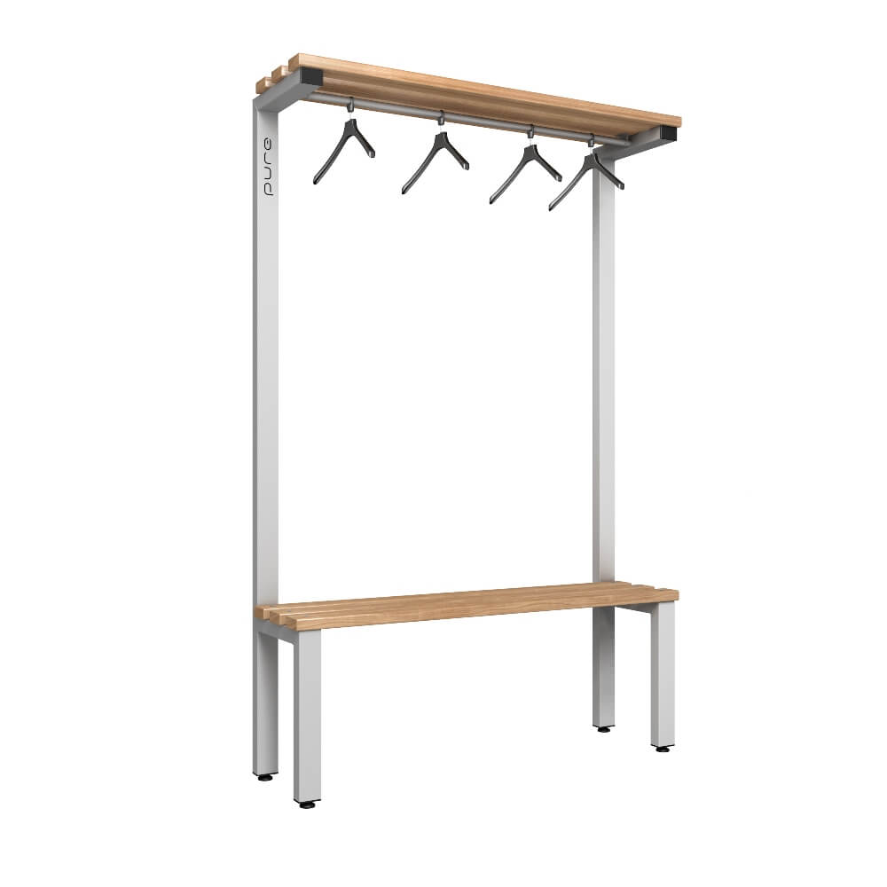 Cloakroom Bench and Hanger Rail 1200mm