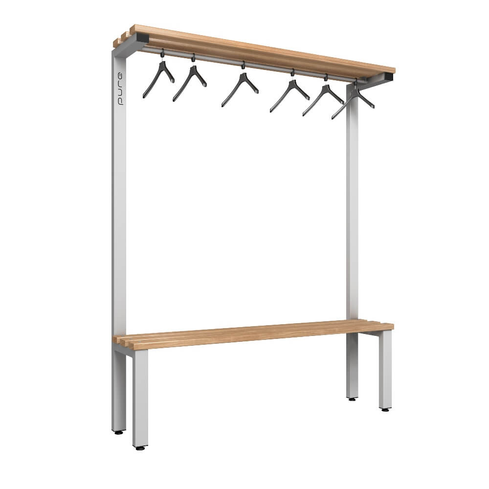 Cloakroom Bench and Hanger Rail 1500mm
