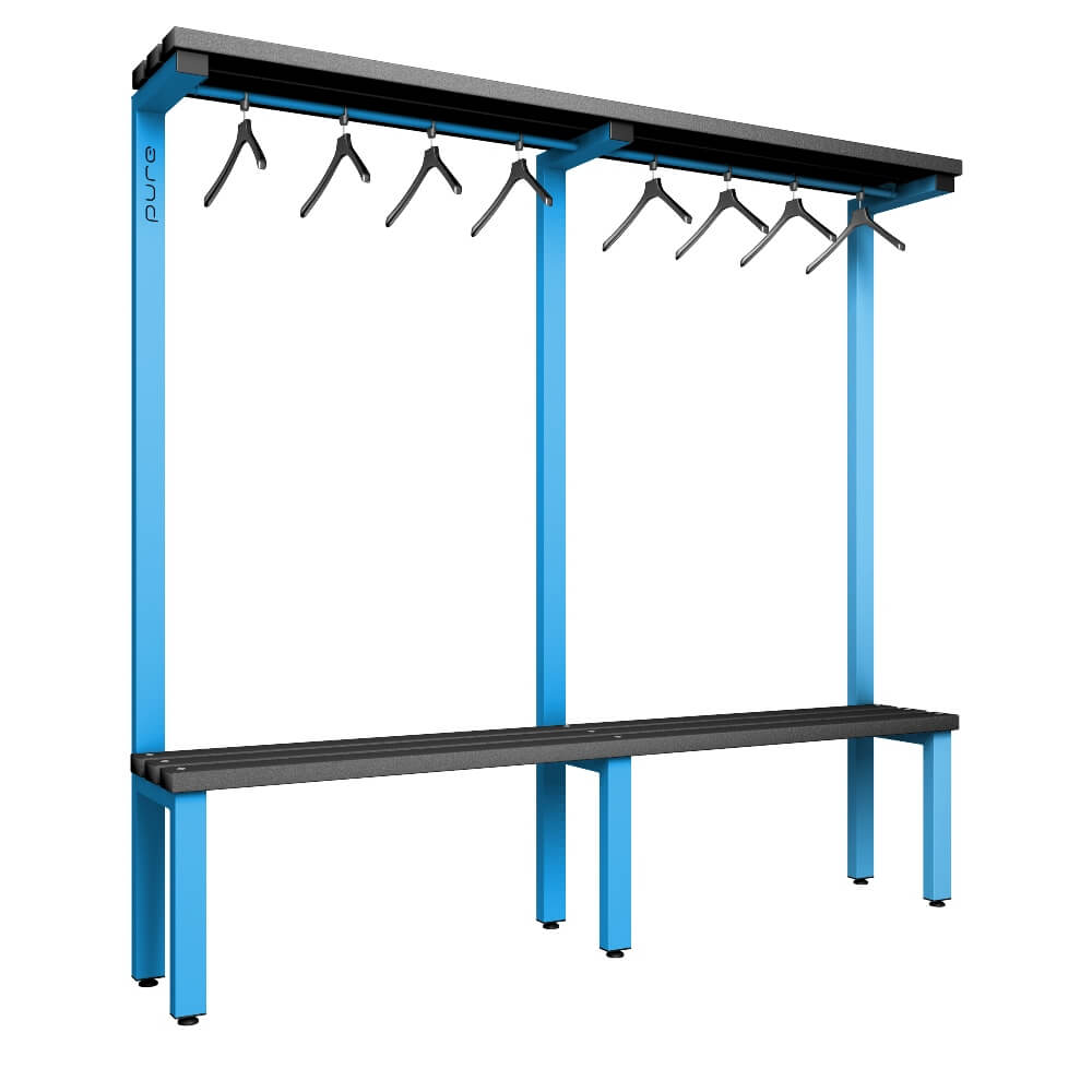 Cloakroom Bench and Hanger Rail 2000mm