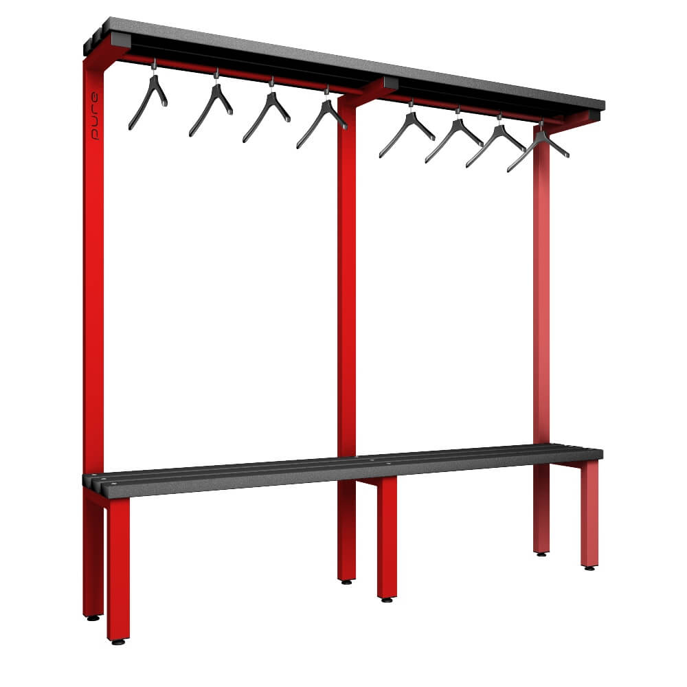 Cloakroom Bench and Hanger Rail 2000mm