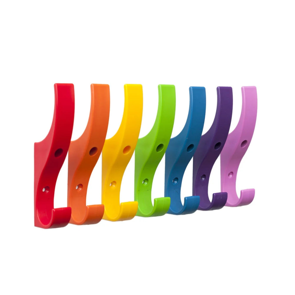 Coat Hook Rail 12 Hook with White Finish