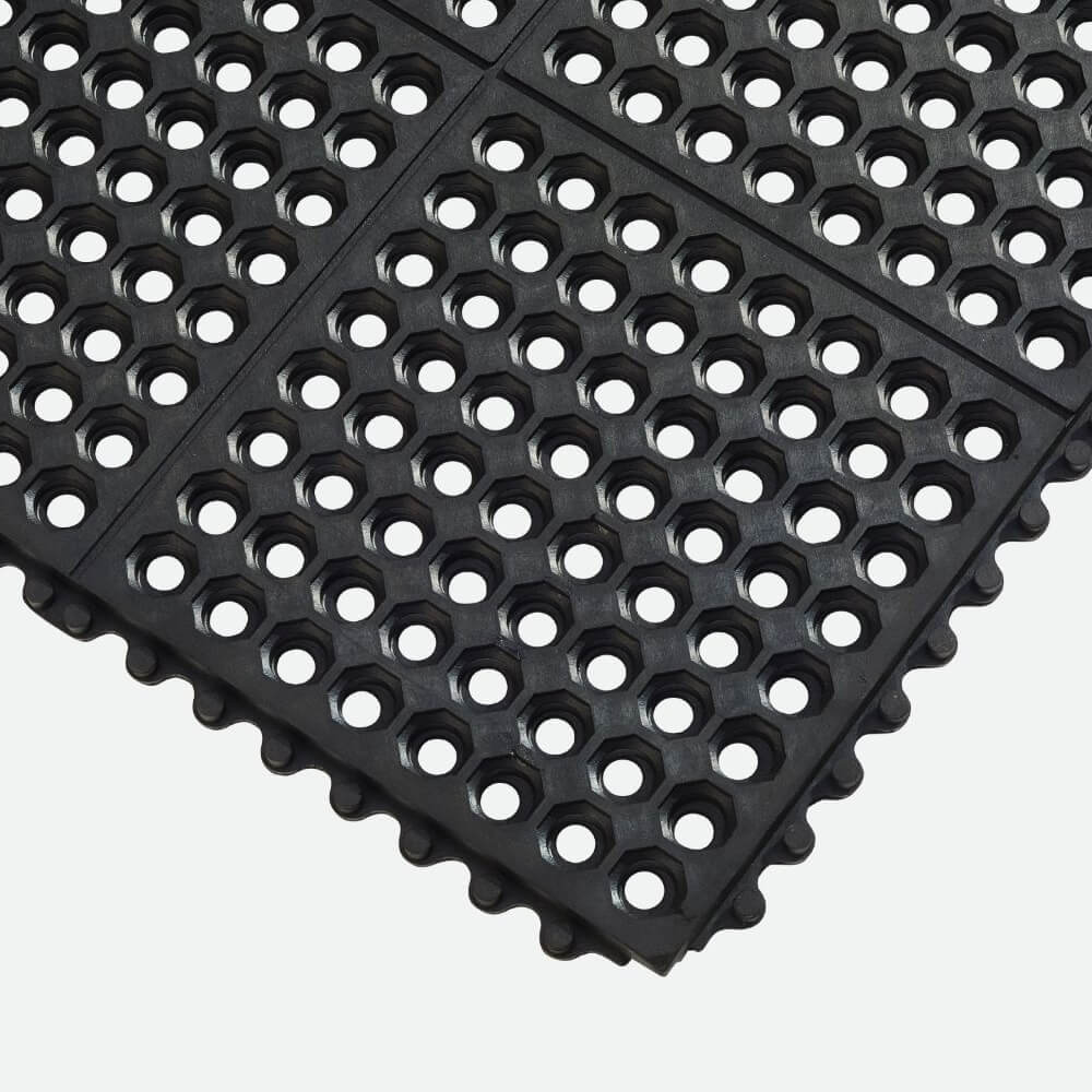 Cushion Link Open Top 100% Nitrile Interlocking Matting