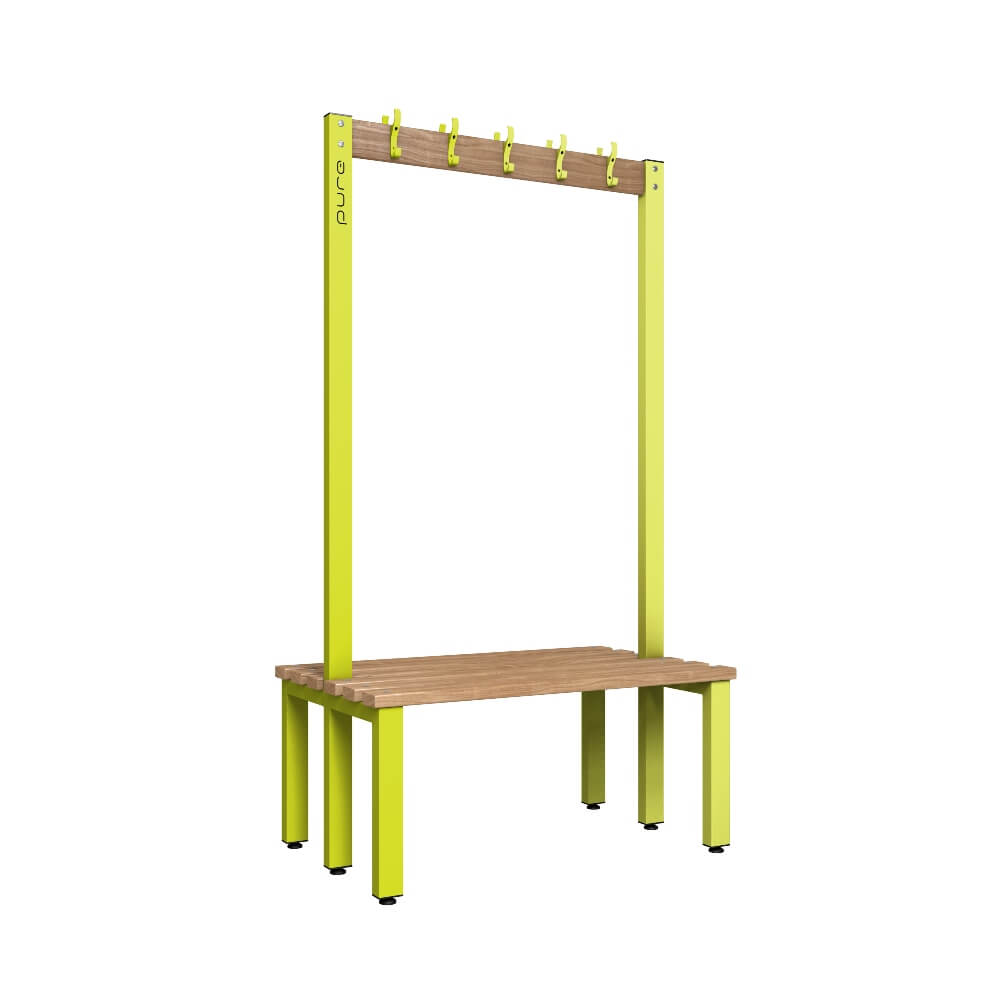 Double Cloakroom Bench and Coat Hook Rail 1000mm