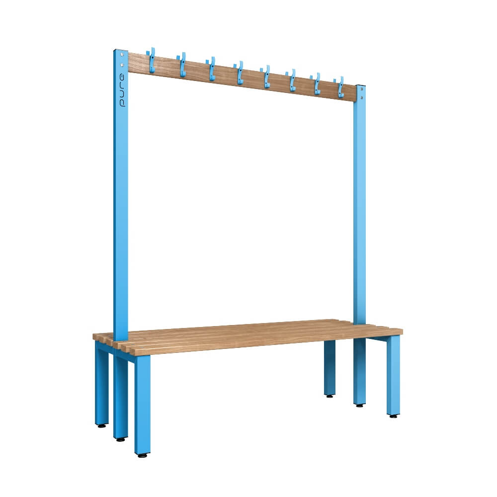 Double Cloakroom Bench and Coat Hook Rail 1500mm