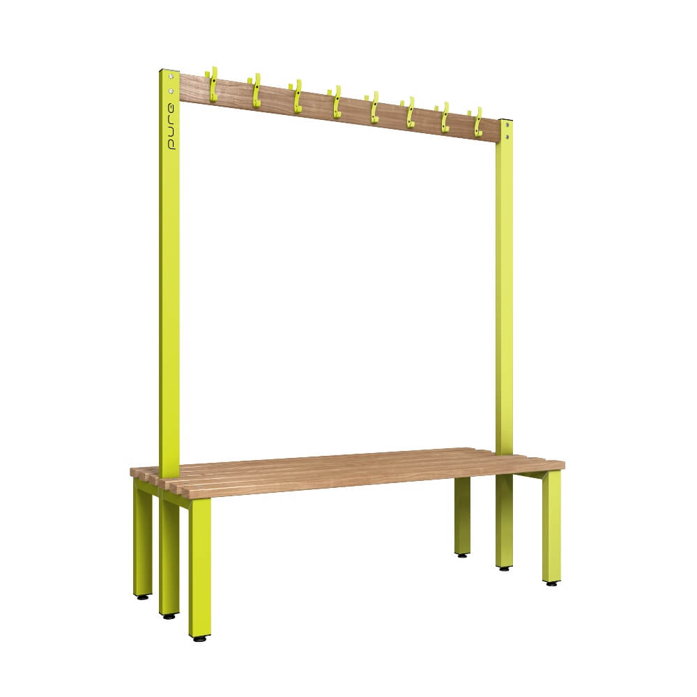 Double Cloakroom Bench and Coat Hook Rail 1500mm
