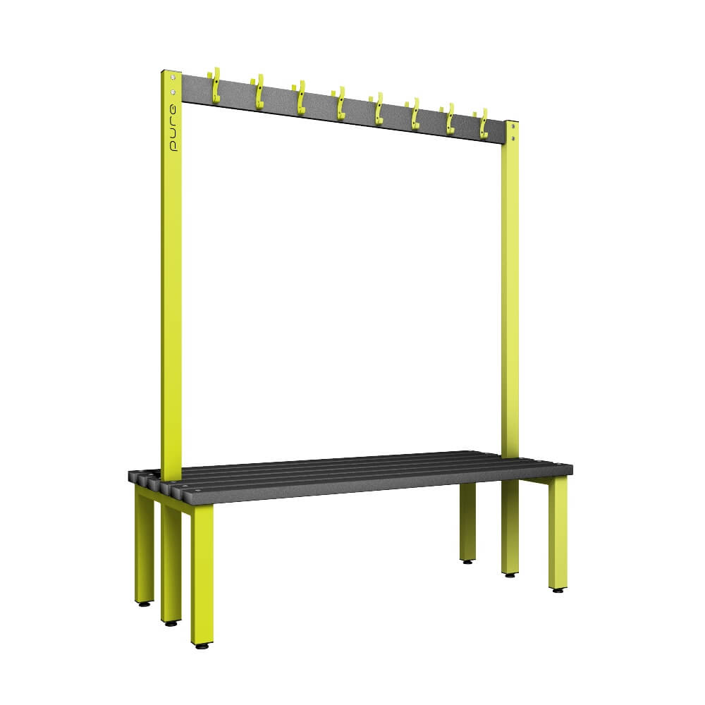Double Cloakroom Bench and Coat Hook Rail 1500mm