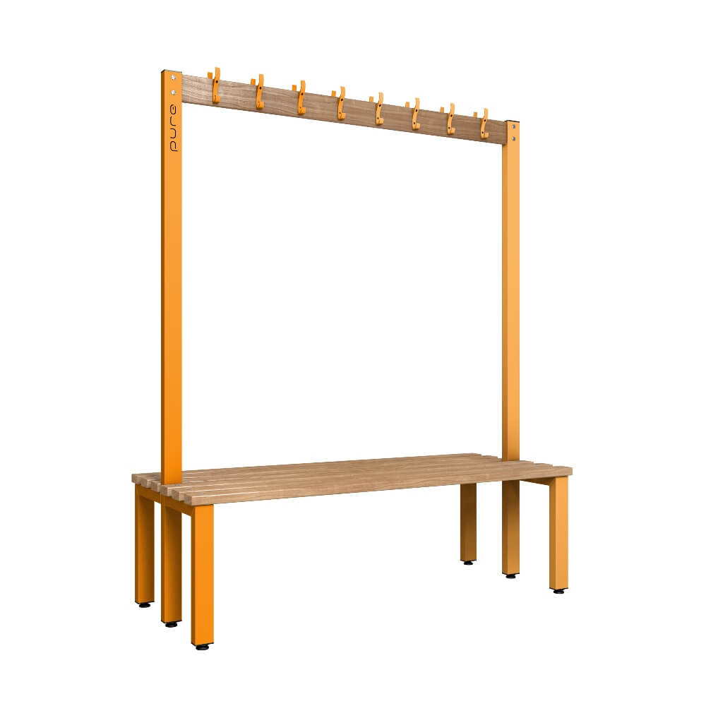 Double Cloakroom Bench and Coat Hook Rail 1500mm