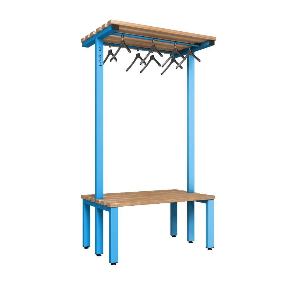 Double Cloakroom Bench and Hanger Rail 1000mm