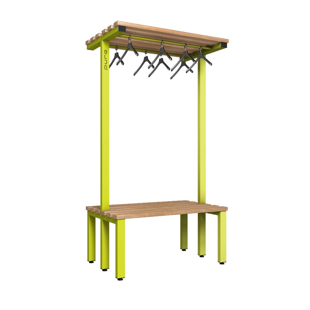Double Cloakroom Bench and Hanger Rail 1000mm