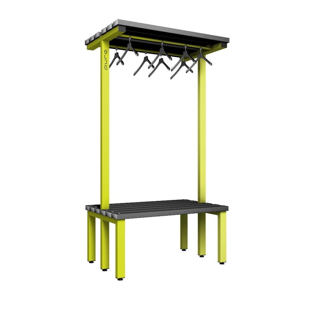 Double Cloakroom Bench and Hanger Rail 1000mm