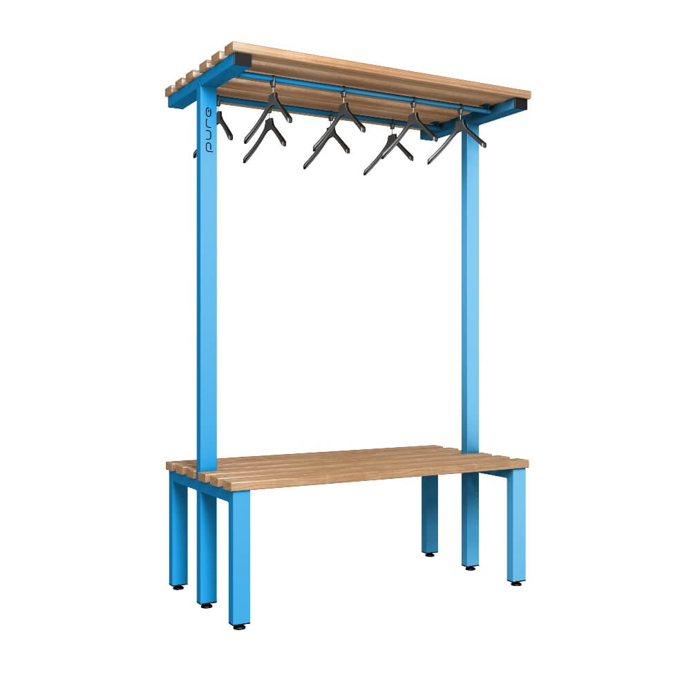 Double Cloakroom Bench and Hanger Rail 1200mm