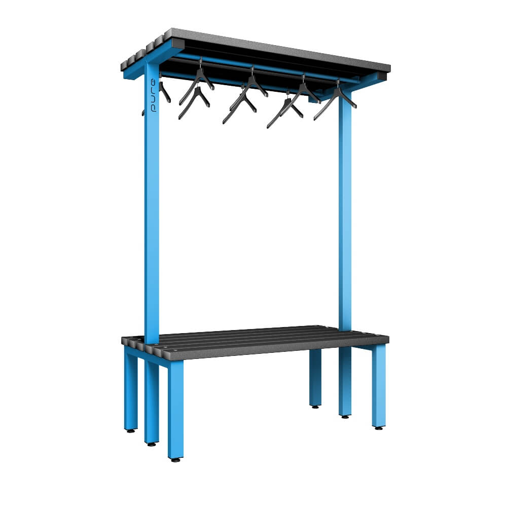 Double Cloakroom Bench and Hanger Rail 1200mm