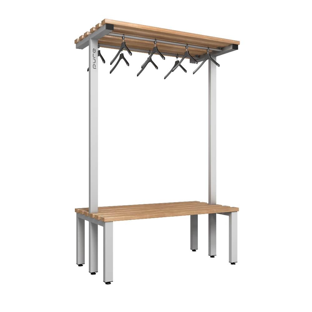 Double Cloakroom Bench and Hanger Rail 1200mm
