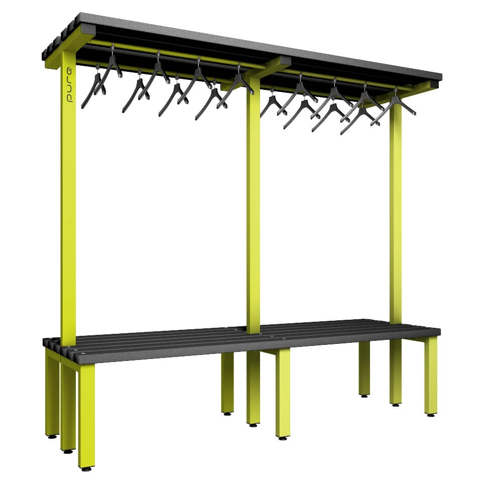 Double Cloakroom Bench and Hanger Rail 2000mm