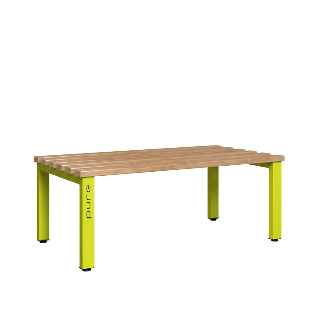 Double Sided Bench 1200mm with Wooden Slats