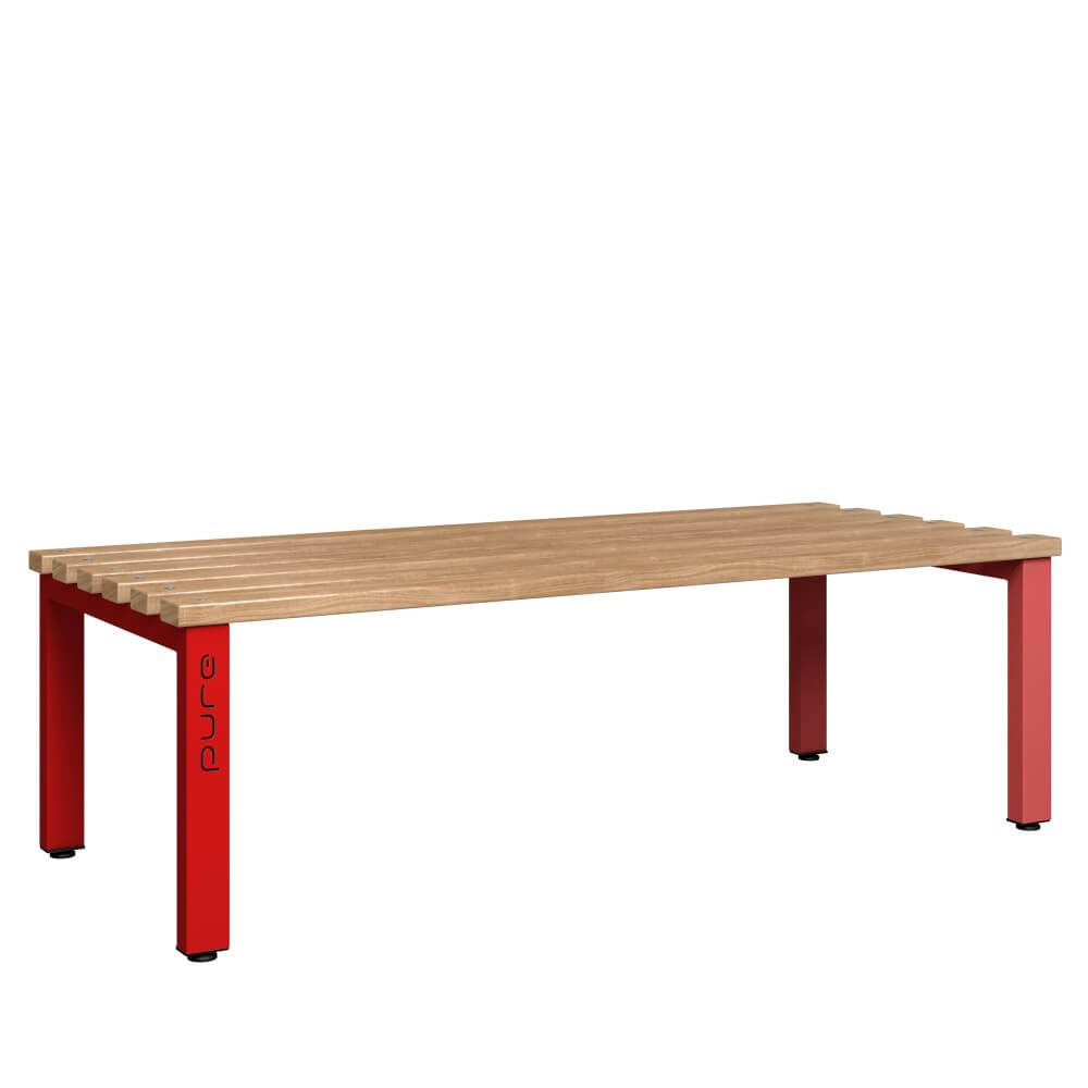 Double Sided Bench 1500mm with Wooden Slats