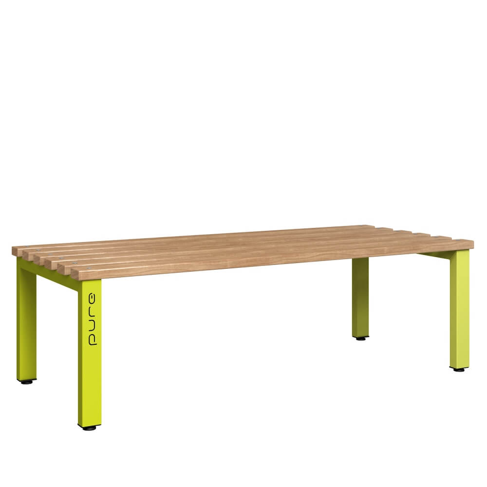 Double Sided Bench 1500mm with Wooden Slats