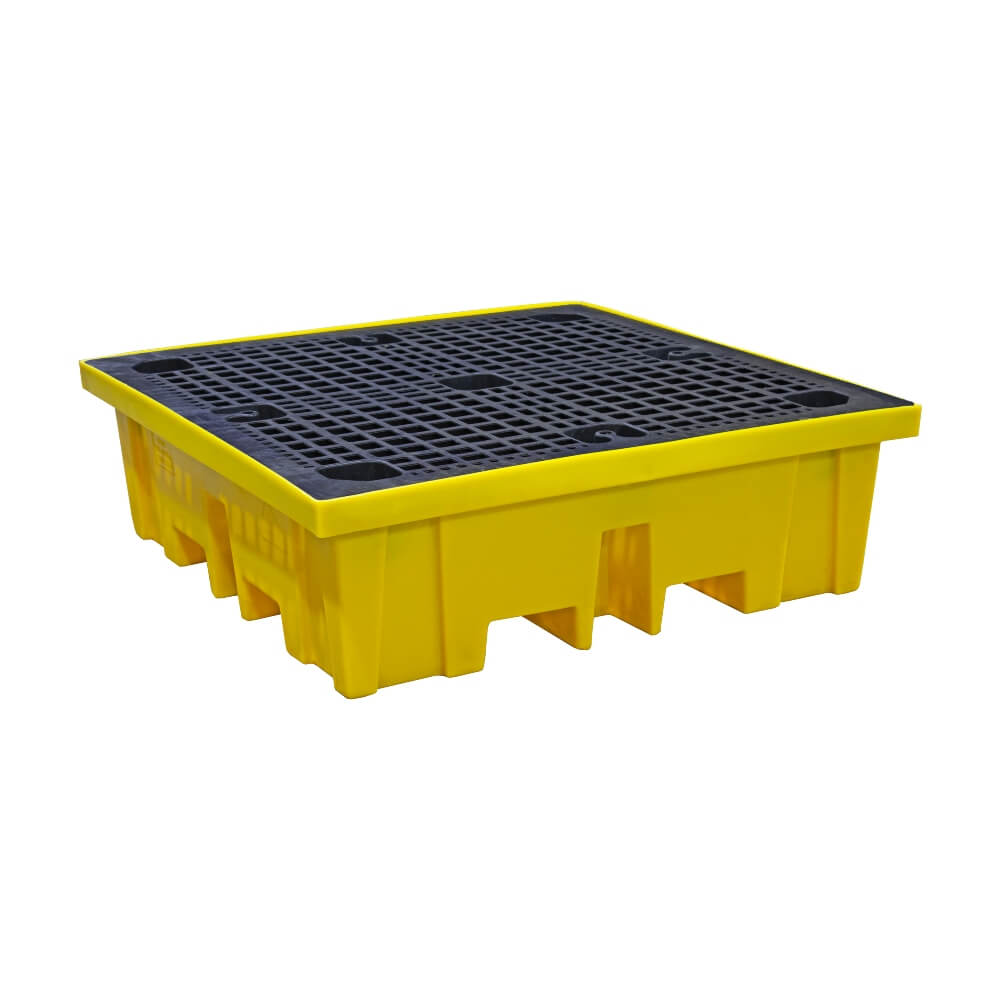 Drum Spill Pallet for 4 Drums - 4 Way FLT Access
