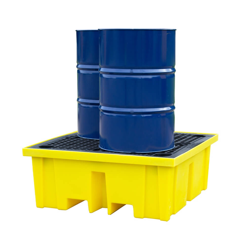 Drum Spill Pallet for 4 Drums High Capacity Sump