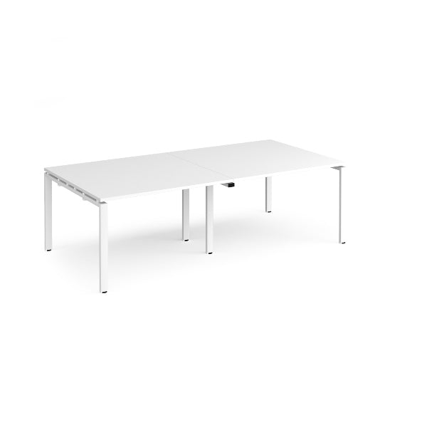 Adapt Boardroom Table with White Legs 8 People
