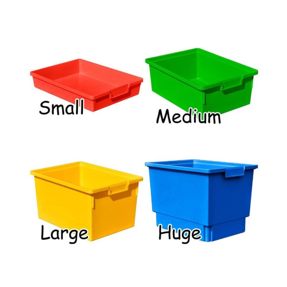 Mobile School Tray Storage Trolley - 6 Medium 3 Large Trays