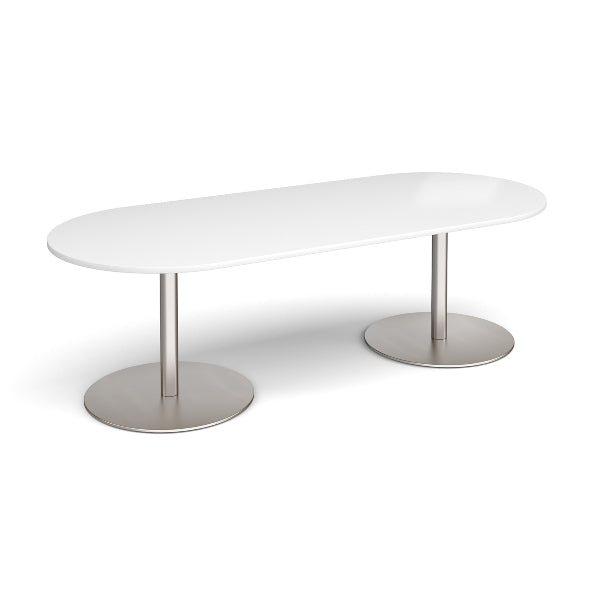Eternal Radial End Boardroom Table with Brushed Steel Legs 8 People