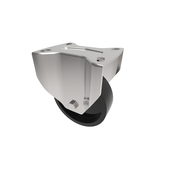 Glass Filled Technopolymer Resin Plate Fixed Castor 100mm 180kg Load