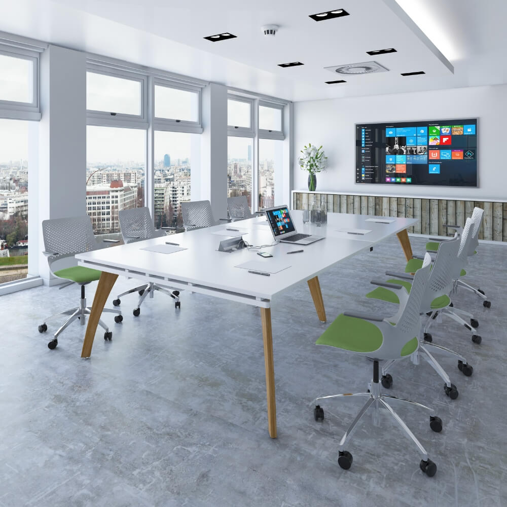 Fuze Rectangular Boardroom Table 10-12 People