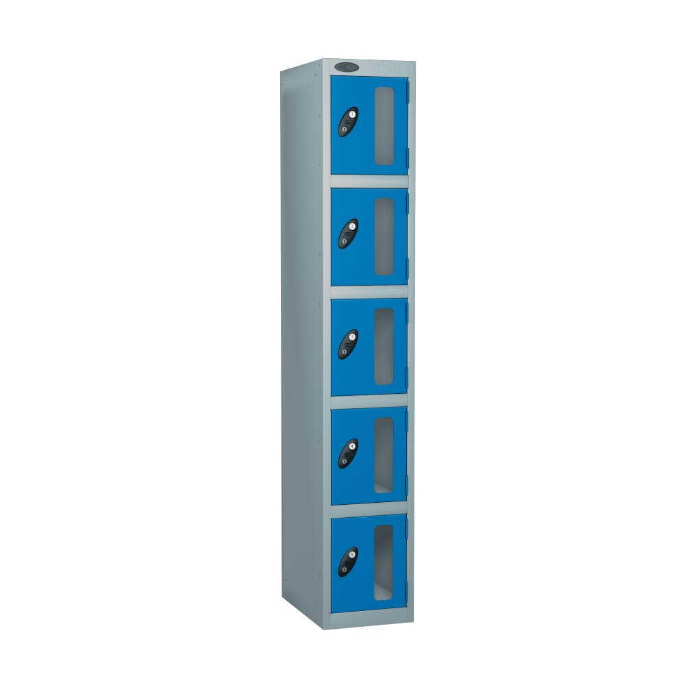 Five Compartment Anti Theft Locker With Vision Strip - Nest Of 1