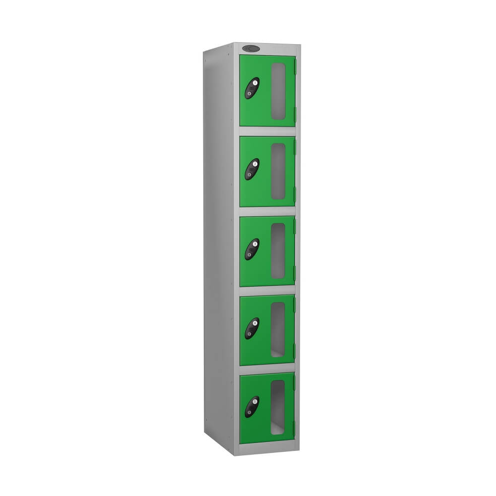 Five Compartment Anti Theft Locker With Vision Strip - Nest Of 1