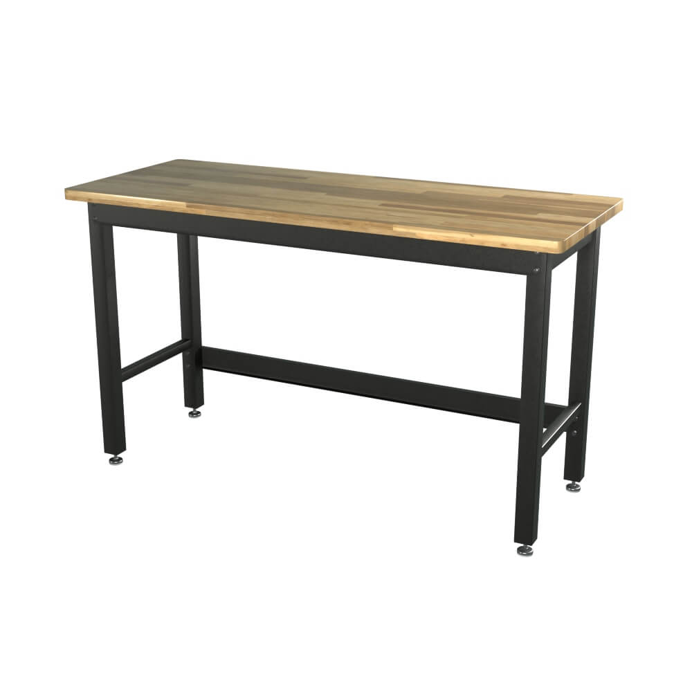 Flatpack Workbench with Solid Wood Worktop