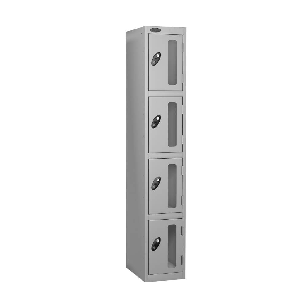 Four Compartment Anti Theft Locker With Vision Strip - Nest Of 1